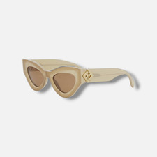 Fendi FE40146I Women's Beige Cat Eye Sunglasses 52-20-140