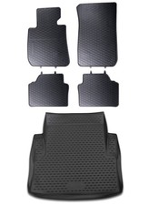 Gummi Fußmatten Kofferraumwanne Set für BMW E90 3er Limo 05-12 Gummimatten