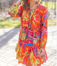 Farm Rio Magic Forest Mini Dress Woman's Large Cute!