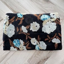 Womens Cover Up Sarong Beach Wrap Scarf Floral Black Purple Oblong Bathing Suit