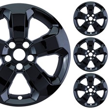 Pacrim 17 Gloss Black Wheel Skins For Jeep Compass 2017-2021 Abs Set Of 4