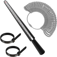 Accmor Ring Sizer Kit, Jewelry Making Mandrel  Measuring Tool with Plastic