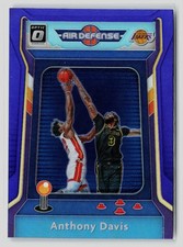 2020-21 Donruss Optic Anthony Davis #5 Air Defense Purple Refractor