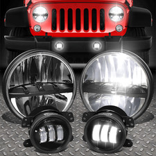 Nuvision For 07-18 Jeep Wrangler Jk Chrome Housing Full Led Headlightsfog Lamps