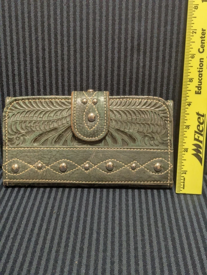 Бумажник из натуральной кожи с дизайном American West - Изображение 2 из 4