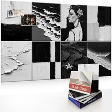8 Pack Art Acoustic Panels, Decorative Wall Panels, 47.2"x31.4" Self-Adhesive...