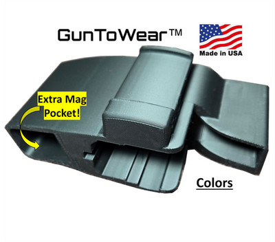 Holster for Ruger LCPMAX with EXTRA mag slot IWB Conceal Carry. Made in USA