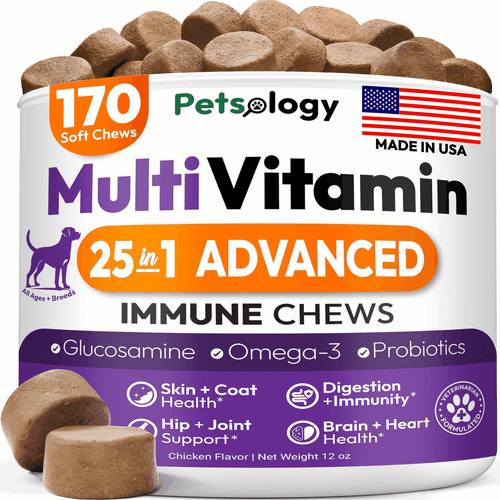 Dog Multivitamin Chewable Vitamins Supplements with Glucosamine 170 Chews - Picture 1 of 8