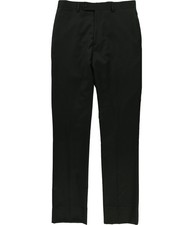Tommy Hilfiger Mens Solid Dress Pants Slacks, Black, 30W x 32L