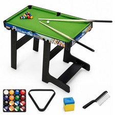Image of Foldable Pool Table Set Folding Snooker Table with Cues & Full Accessories