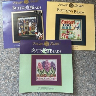 Mill Hill Cross Stitch Pattern Lot Of 3