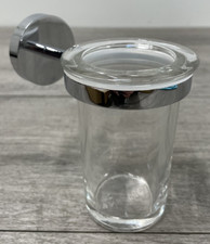 WS Bath 55003.80/55001.29 Wall Mounted Tooth Brush Holder-Polished Chrome/Glass