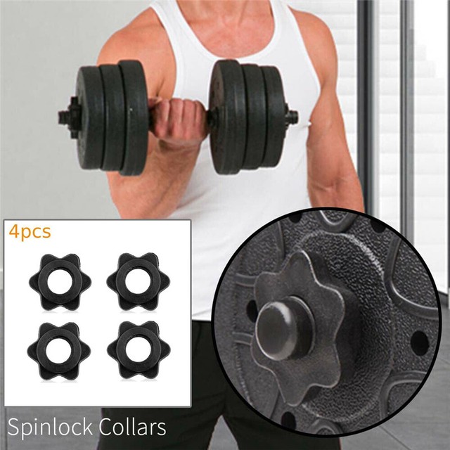 4pcs Weight Spin Lock Screw Barbell Bar Clips Check Nut Dumbbell