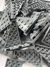 LEGO-NEW-#48205-DARK BLUISH GREY WEDGE PLATE 6 X 4 RIGHT- 10 PIECES