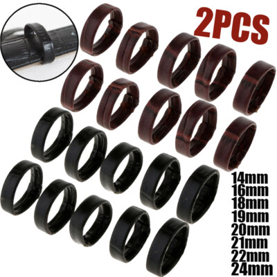 2x Leather Watch Strap Band Buckle Keeper Hoop Loop Holder Retainer Ring 14-24mm