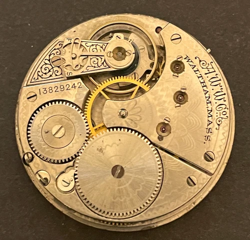 Antique 1904 Waltham Model 1899 610 Pocket Watch Movement Ticks Running 16s 7j