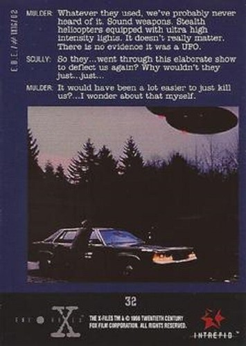 X FILES CONTACT BASE / BASIC CARDS 1 to 90 BY INTREPID OF AUSTRALIA - Picture 76 of 192