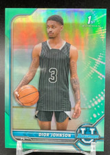 2021-22 Bowman University Dior Johnson Aqua Refractor /250