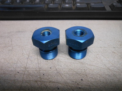 Vintage Goki Blue Front Fork 26mm Bolts Caps Plugs Toppers Fits: Suzuki 5004 #9