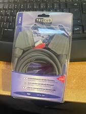 Teccus Scartverbindungskabel mit Audio Abzweigung Scart Stecker 2x Cinch 2+1,5m