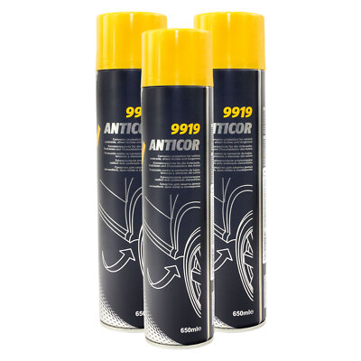 Unterbodenschutz Spray 3 X 650 ml MANNOL 9919 Hohlraum Versiegelung Steinschlag