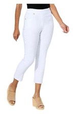 Antthony Executive Stretch Crop Pull-On Pant White