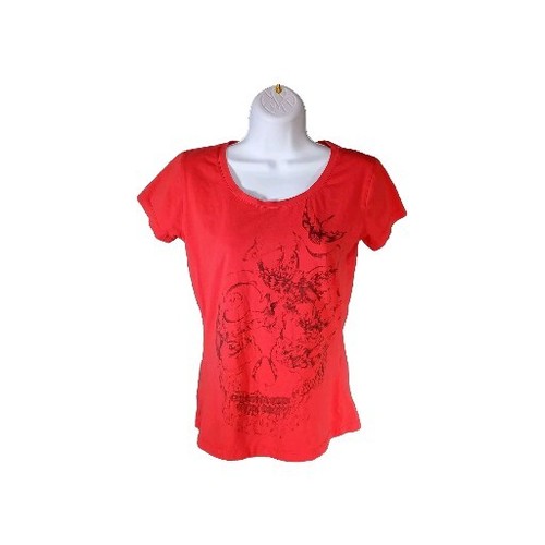 Alexander Mcqueen T-Shirt M Womens Red Basic Pullover Casual Flower Short Sleeve