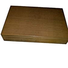 Wooden Silverware Flatware Storage Box Chest Case Anti-Tarnish blue