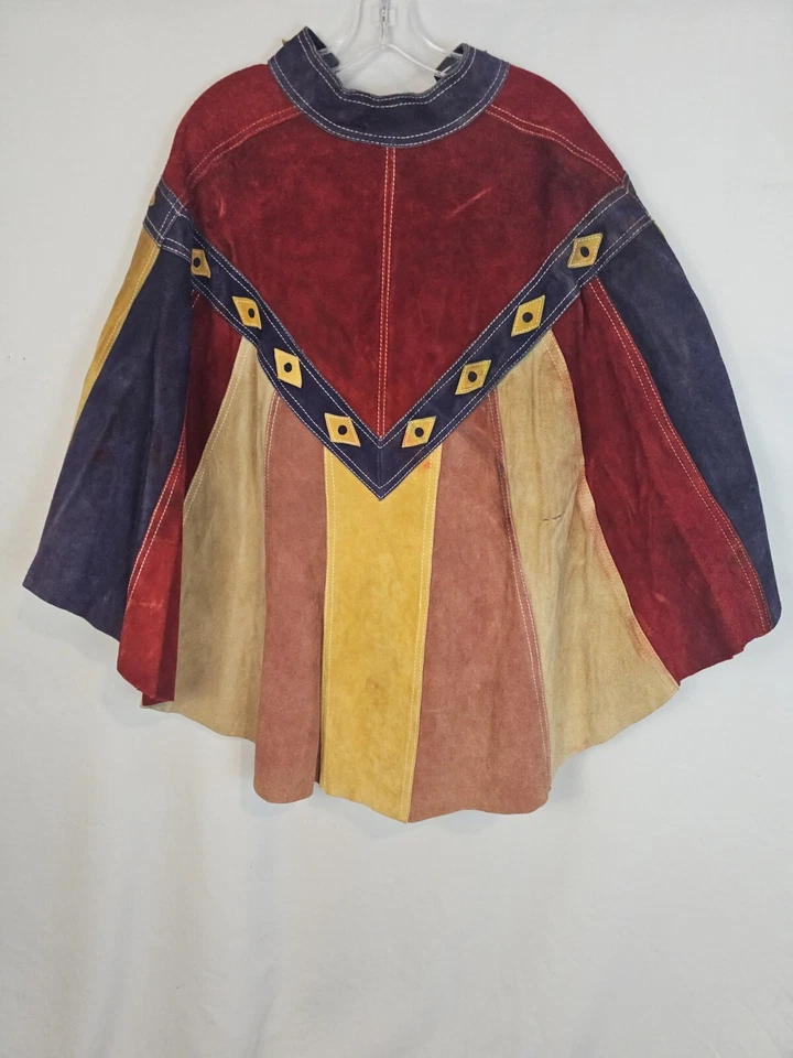 Poncho Country Place Reina de las Capas Vintage Gamuza con Cremallera Frontal  Foto 2 de 4