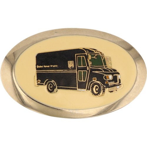New Ups United Parcel Service Delivery Driver Truck 70s NOS Vintage Belt Buckle - Picture 1 of 6