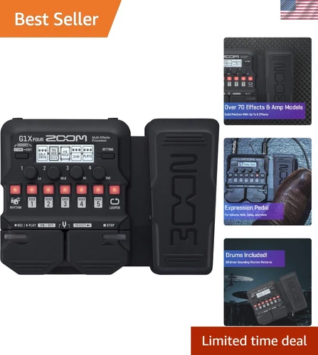 G1X FOUR Guitar Multi-Effects Processor with Expression Pedal, With 70+ Built...