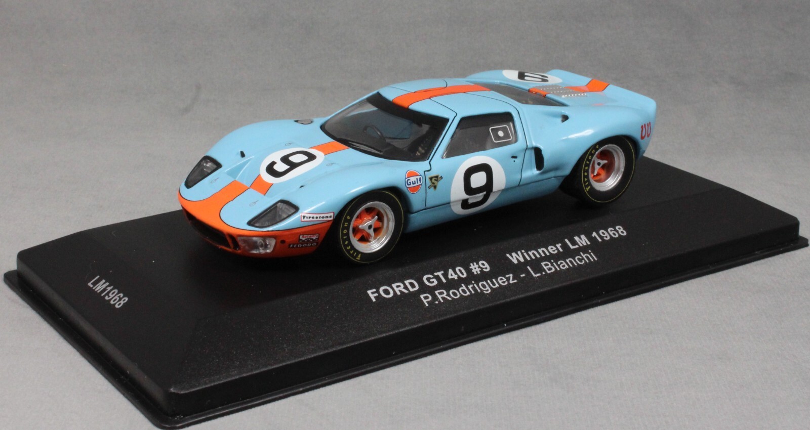 IXO Ford GT40 Gulf Le Mans Win 1968 Pedro Rodriguez & Lucien Bianchi LM1968 1/43