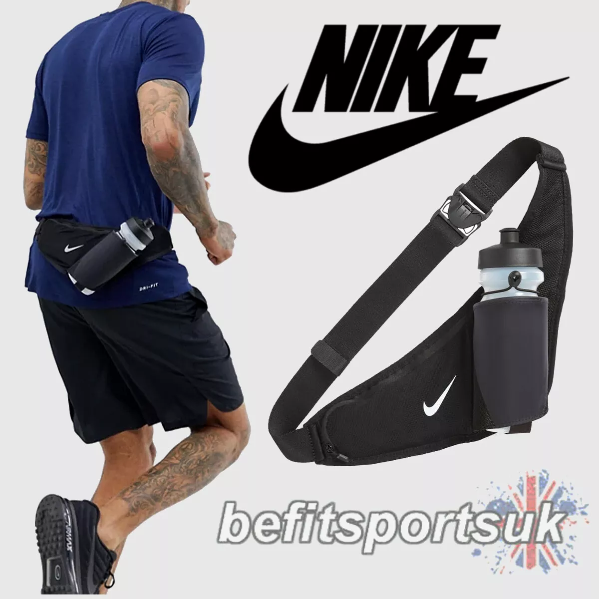 NTWRK - Nike Swoosh Logo Colour Black Bum Bag