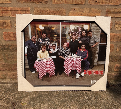 THE SOPRANOS Family Poster HBO TV Television 2002 Theatrical Mafia VTG 22.5x18.5 - 第 1/4 張圖片