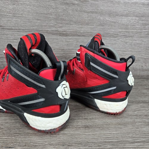 Adidas Derrick Rose 6 Boost rosso scarlatto nero 2015 taglia UK 6 alte D69768 - Foto 18 di 18