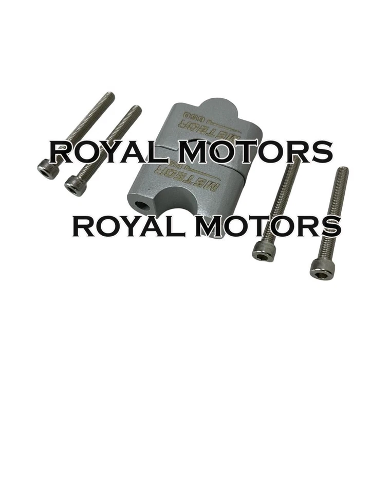 "ELEVADOR DE MANILLAR, PLATEADO" APTO PARA ROYAL ENFIELD SUPER METEOR 650 Foto 3 de 4