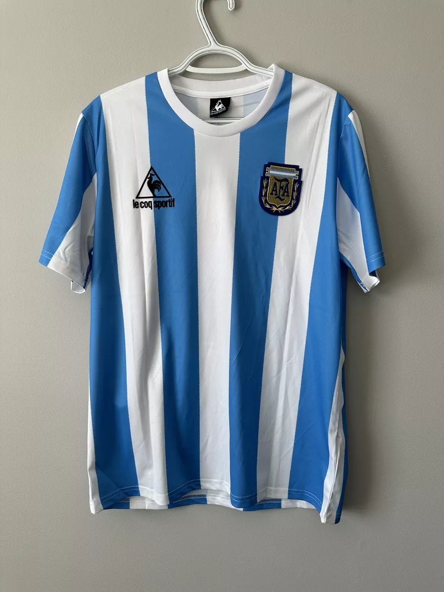 Diego Maradona Argentina New Men’s Retro Vintage Home Soccer Jersey - Size L