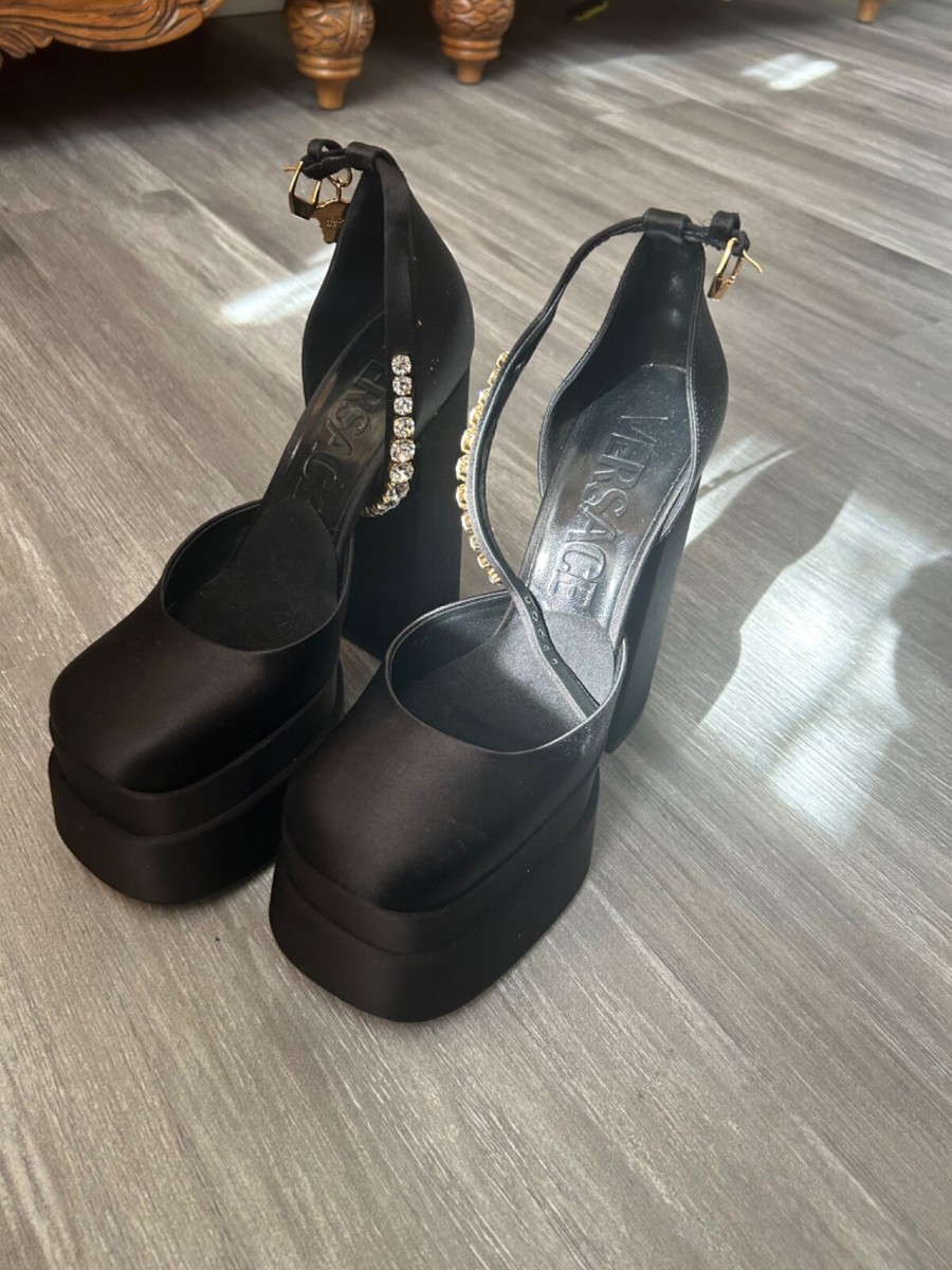 versace satin d' orsay pumps | eBay