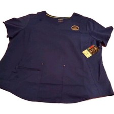 Womens Scrubstar Ultimate V-Neck Scrub Top Stretch Twill Criss Cross 3xl NWT