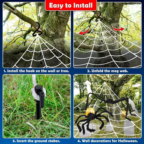 11,8" -78,7" LED gefälschte Spinne Halloween Dekor Spukhaus Requisite riesige Party Zum Selbermachen - Bild 7 von 26