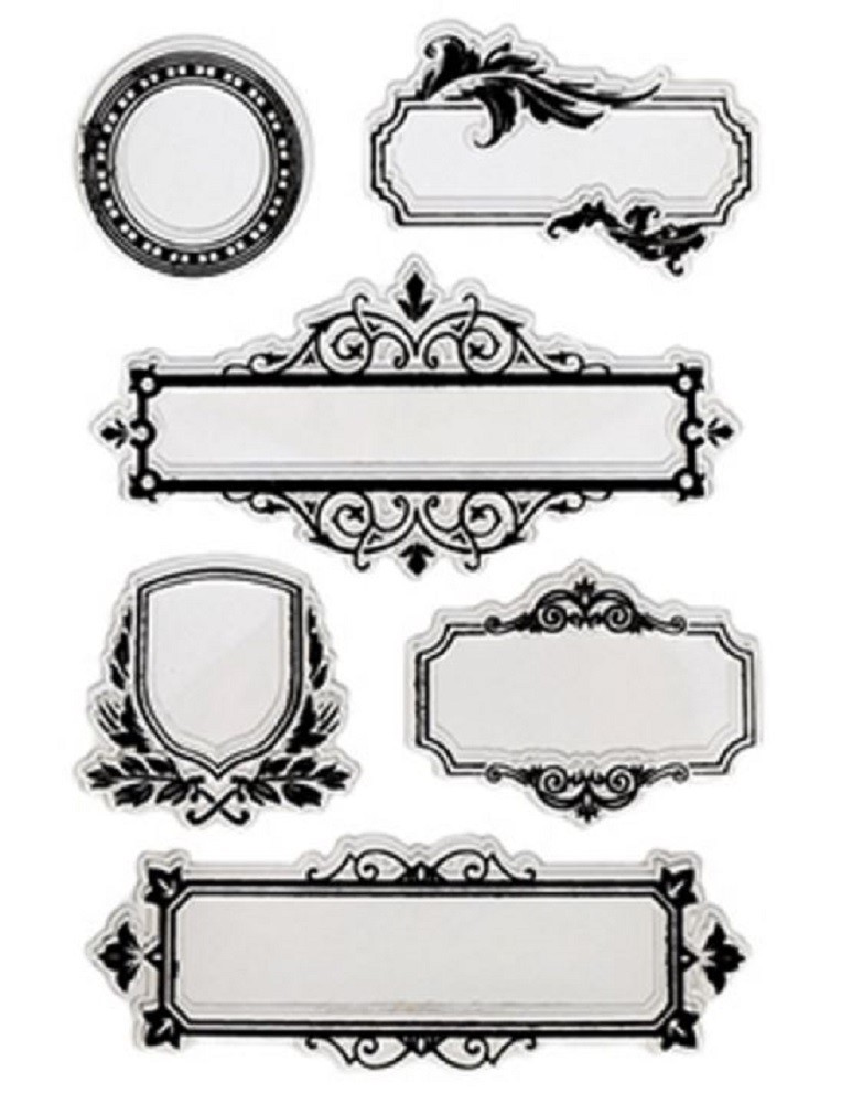 Forever in Time Clear Cling Rubber Stamp Elegant Frames and Name Tags