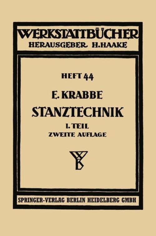 Thumbnail - Erich Krabbe | Stanztechnik | Taschenbuch | Deutsch | Werkstattbücher