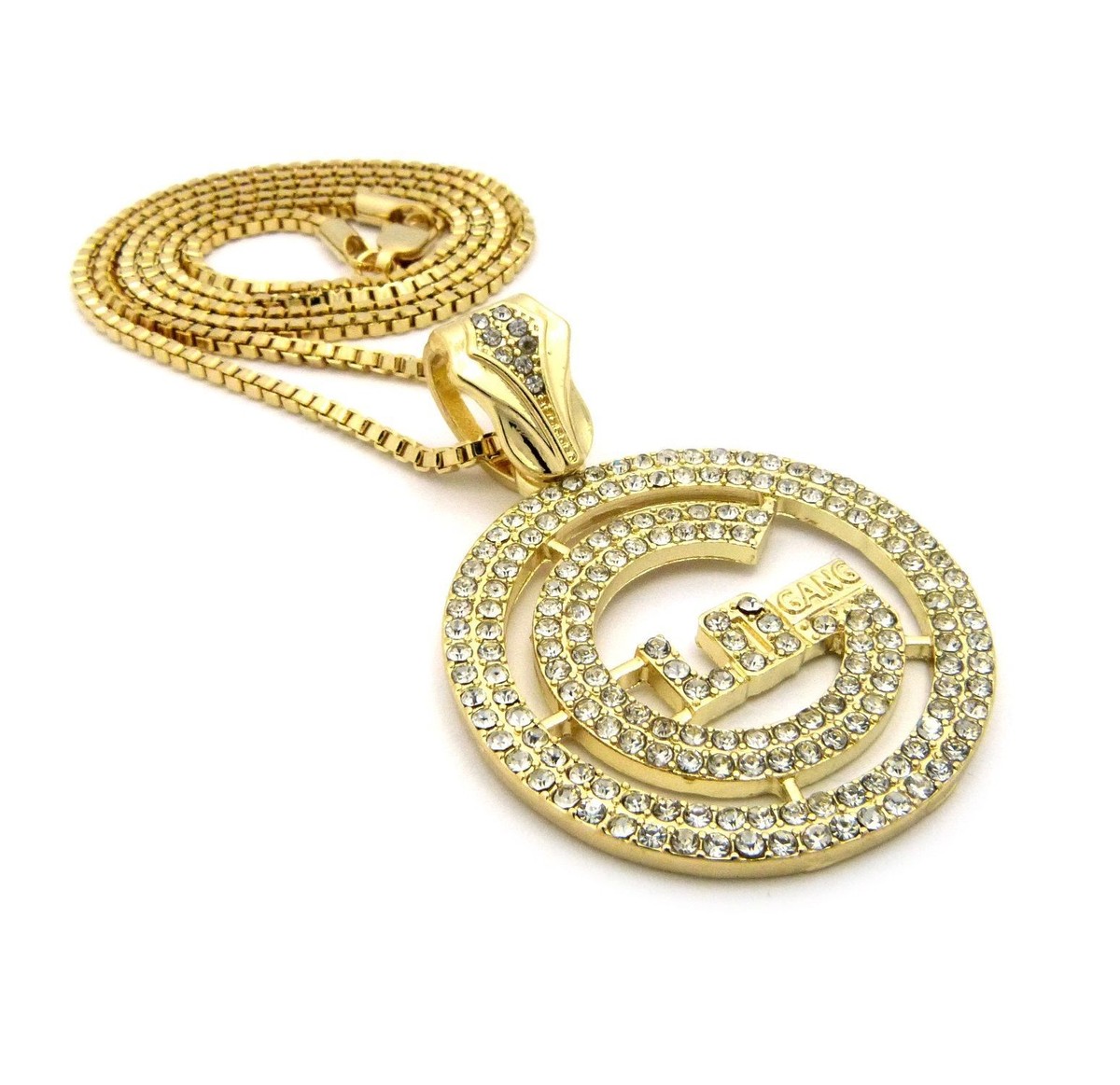 HIP　HOP❣ Zxcs Men Hip Hop Letters Pendant Necklace With 13mm Miami