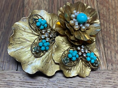 MIRIAM HASKELL ヴィンテージブローチ　ゴールド　イギリス紋章 MIRIAM HASKELL ヴィンテージブローチ ゴールド イギリス紋章