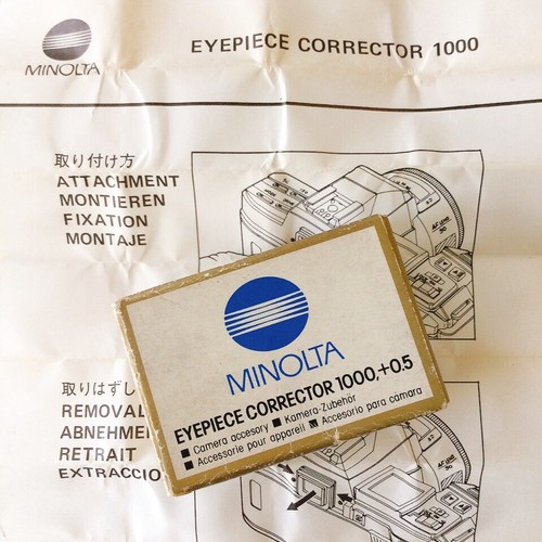 Minolta +0.5 Eyepiece Corrector 1000 Diopter lens for α Series Instructions - Picture 2 of 12