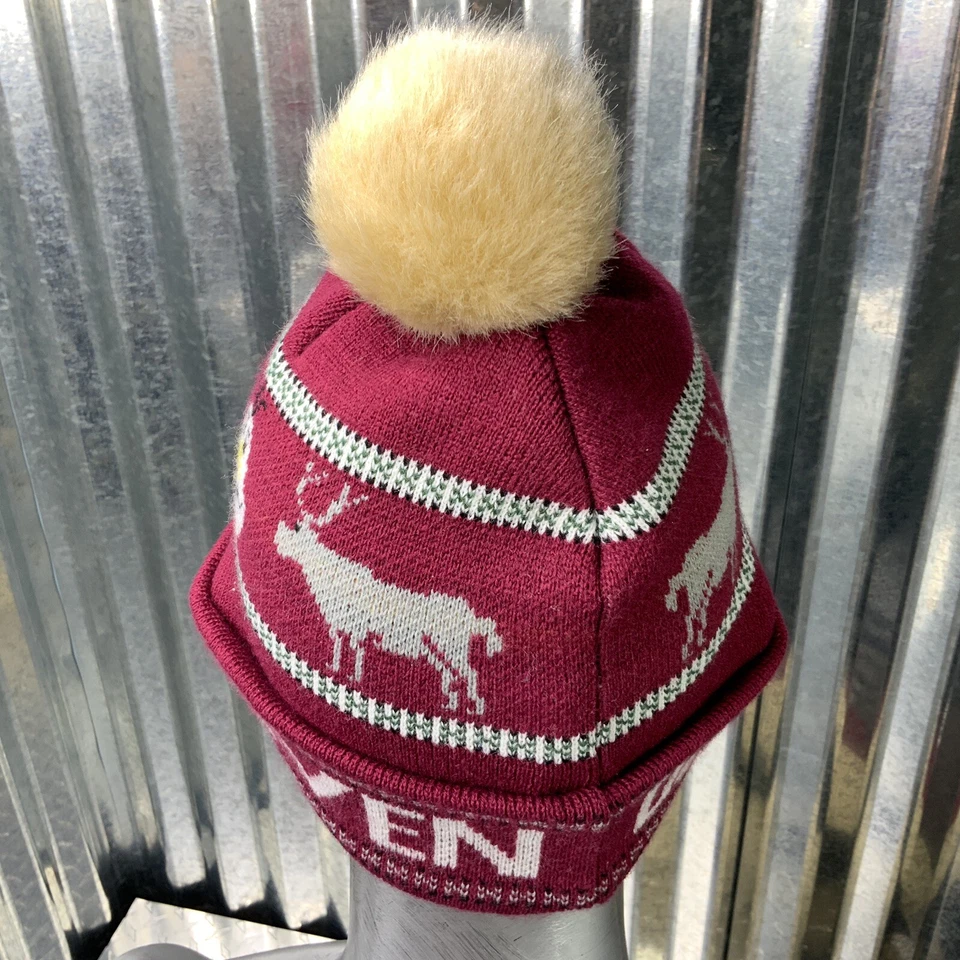 Disney Olaf Sven Gorro Borgoña Gris Marfil Invierno Gorra Talla Única Sombrero Foto 4 de 4