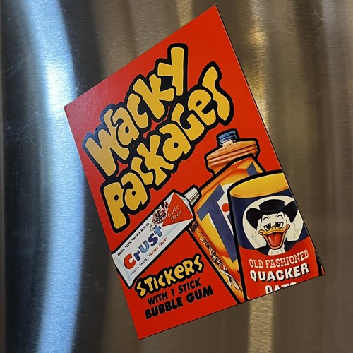 WACKY PACKAGES SERIES 1 1973 Trading Cards Red Wrapper Art Magnet - 4"x5" - Picture 2 of 4