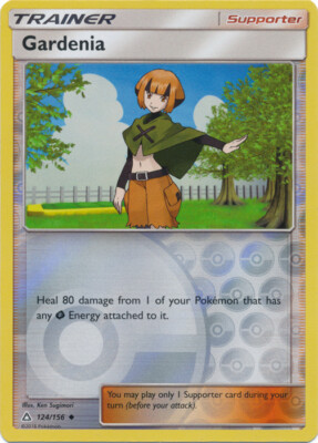 Pokemon - Gardenia - 124/156 - Uncommon - Reverse Holo - Sun and Moon Ultra Pris