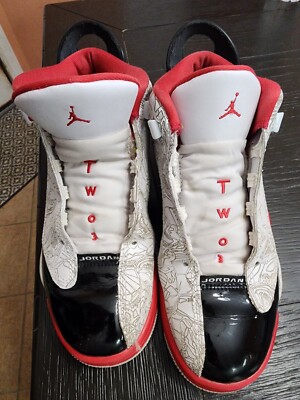 Nike Boys Air Jordan Dub Zero DV1360-160 White Basketball Shoes Sneakers Sz 5.5Y
