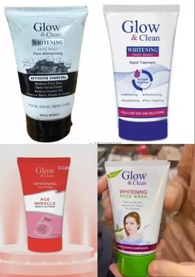 Glow & Clean Deep Cleansing Face Wash   Charcoal-Infused Whitening Formula 100gm
